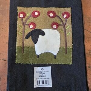 Primitive Sheep in‎ the Grove Towel Kitchen Towel 18x28" Cotton Felt New